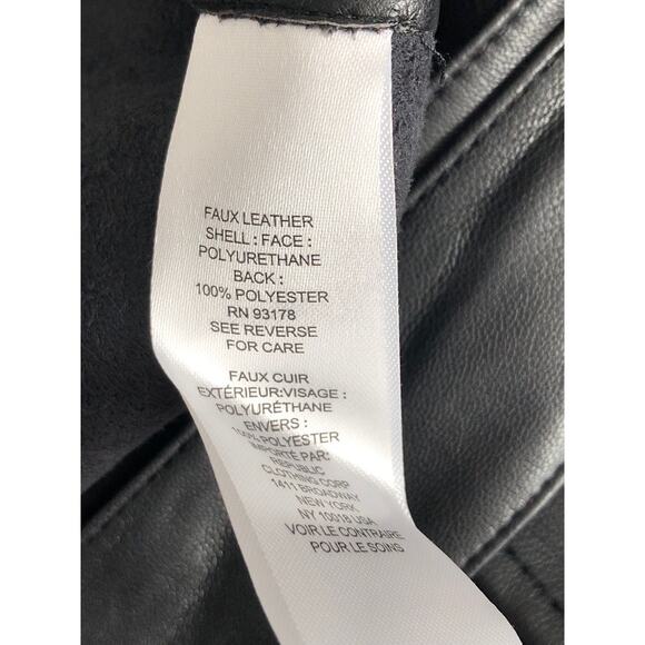 Tahari Faux Leather Belted Pant Women's Size 12 Slim Black NEW - Picture 5 of 6